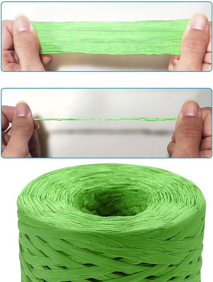 Creatrill 218 Yards Raffia Paper Craft Ribbon Packing Paper Twine, 1/4 Inch by 218 Yards