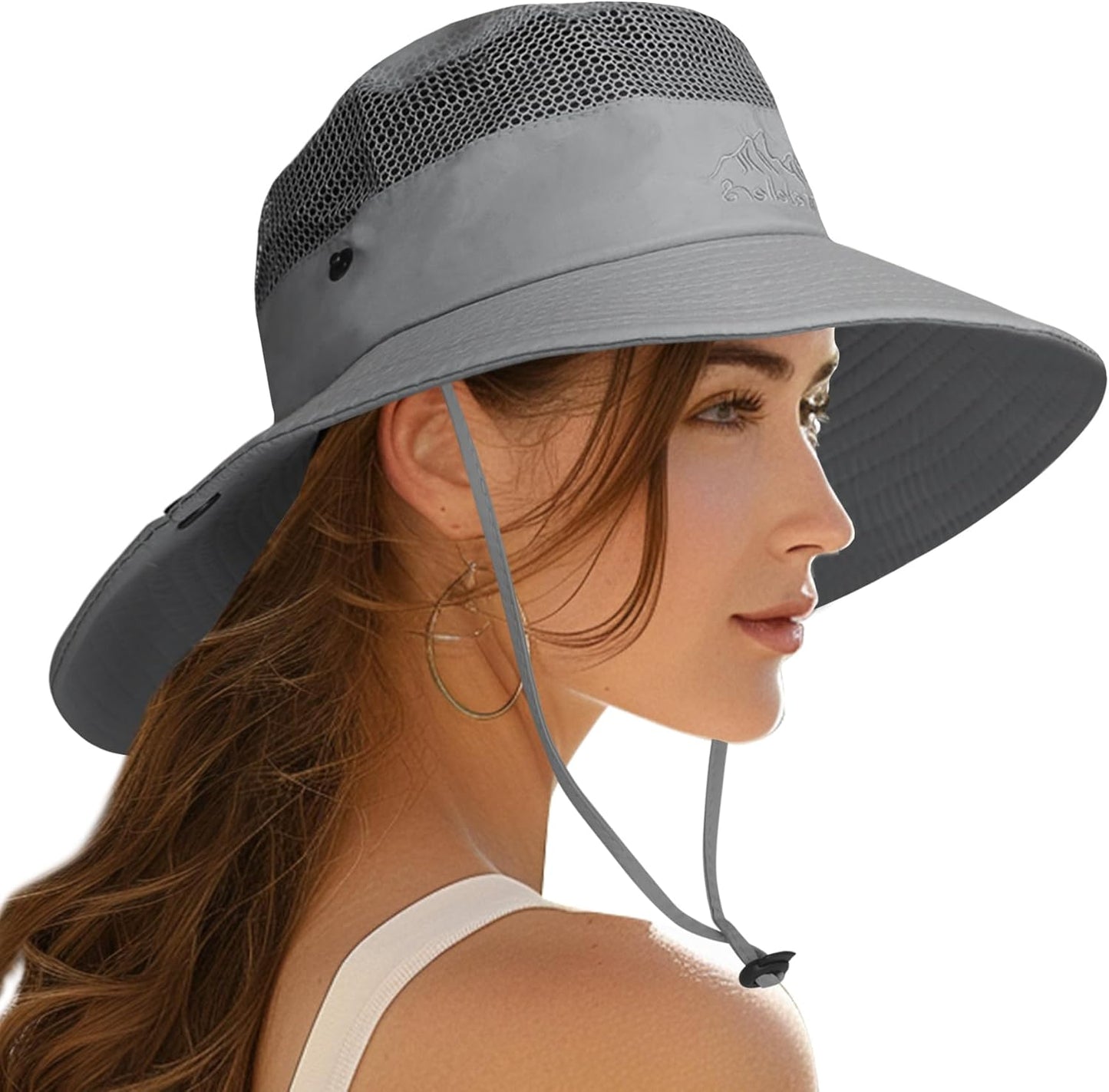 PFFY Sun Bucket Hats for Men Women 3” Wide Brim UPF 50+ Fishing & Beach Hat