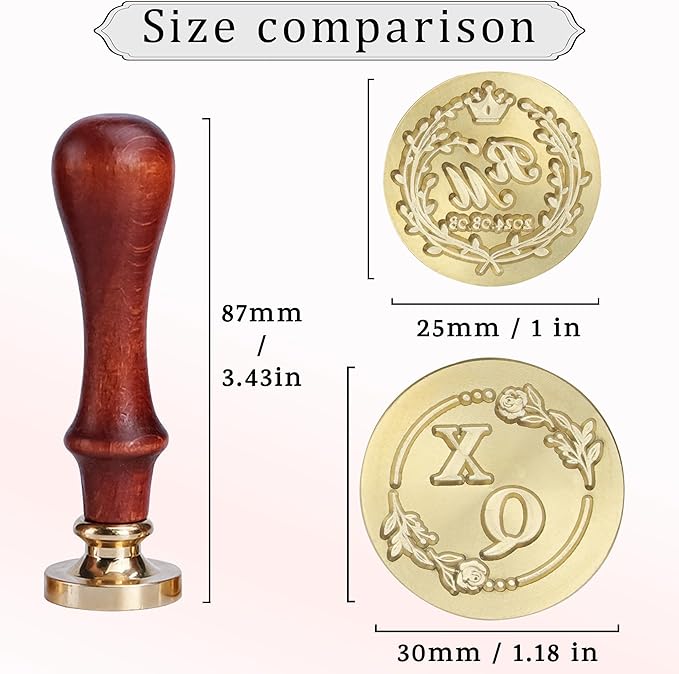 Custom Wax Seal Stamp, Personalized Wax Seal Stamp Kit, Create Your Own Design/Logo/Letter Customization, for Wedding, Invitation, Party, Envelopes, Gift Wrapping, Idea Gift