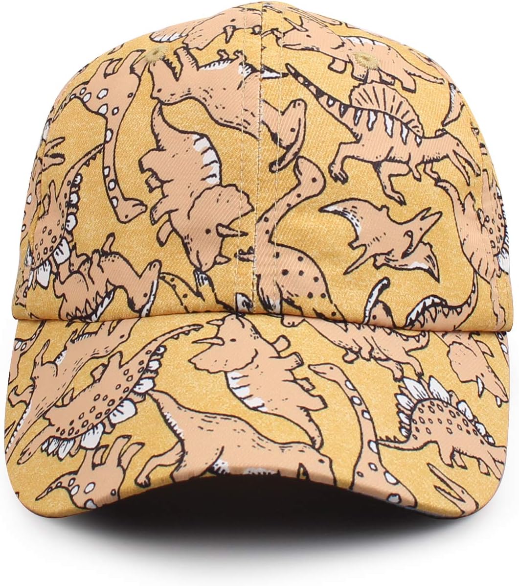 JANGANNSA Dinosaur Boys Girls Caps Embroidery Baby Baseball Caps Cotton Infant Toddler Kids Hat Spring Summer Autumn 2-6Y