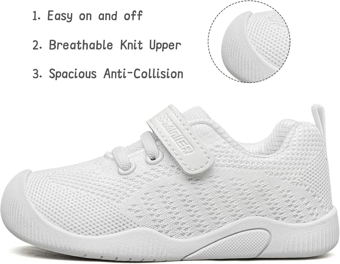 BAXINIER Toddler Boys Girls Sneakers Lightweight Kids Athletic Fashion Walking Tennis Running Shoes