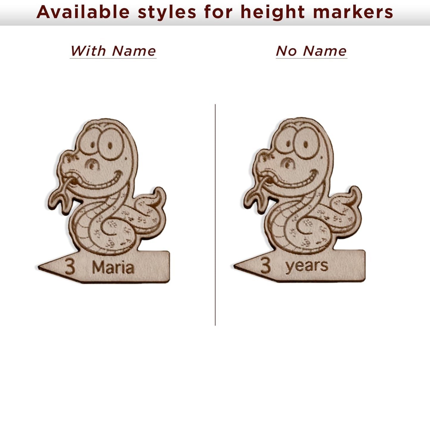 Personalized Wooden Markers Animals for Kids Ruler Growth Chart Safari.