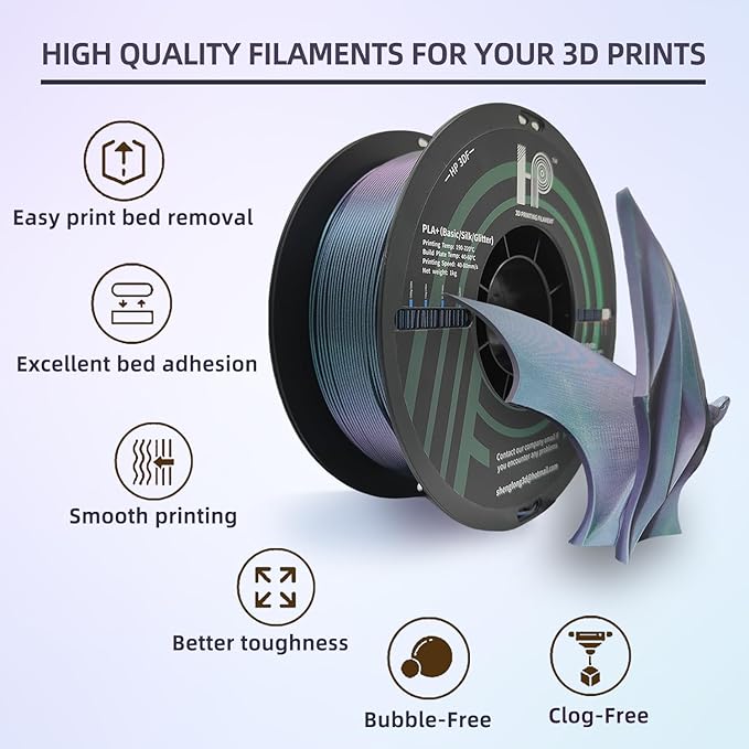 3D Printer Filament, Color Changeable PLA Filament 1.75mm, Changes Color with Light and Angle, Dimensional Accuracy+/-0.02mm, 1KG Spool (2.2 lbs), Fit Most FDM Printer(Shadow Green)