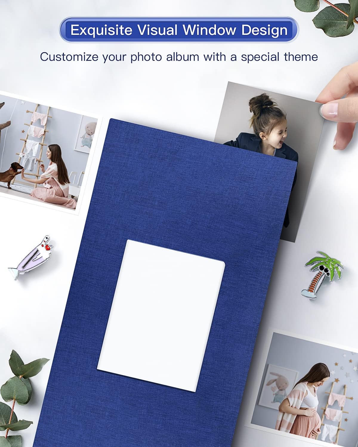 popotop Photo Album 4x6-420 Photos Photo Books with 420 Horizontall Pockets,Linen Cover Albums for Family Wedding Anniversary Baby Vacation Pictures