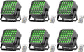 Rechargeable Par Can Lights, 72W RGB 5200mAh Uplights Battery Powered Stage Light, Wireless DJ Lights Sound Activated with Remote & DMX Control for Festivals, Weddings, Bars, Churches, DJ (6 Packs)
