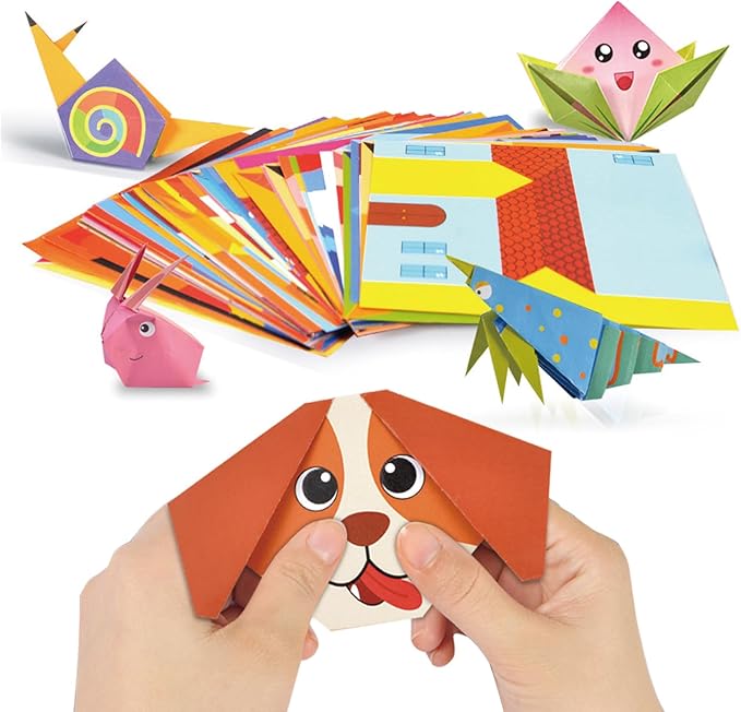 308 Sheets Origami Paper Kit, 5.5inch Craft Origami Set for Kids Ages 5-12, with 54 Patterns & Guiding Book for Beginners, Art Projects for Children Adult, Birthday Christmas Gifts for Boys&Girls