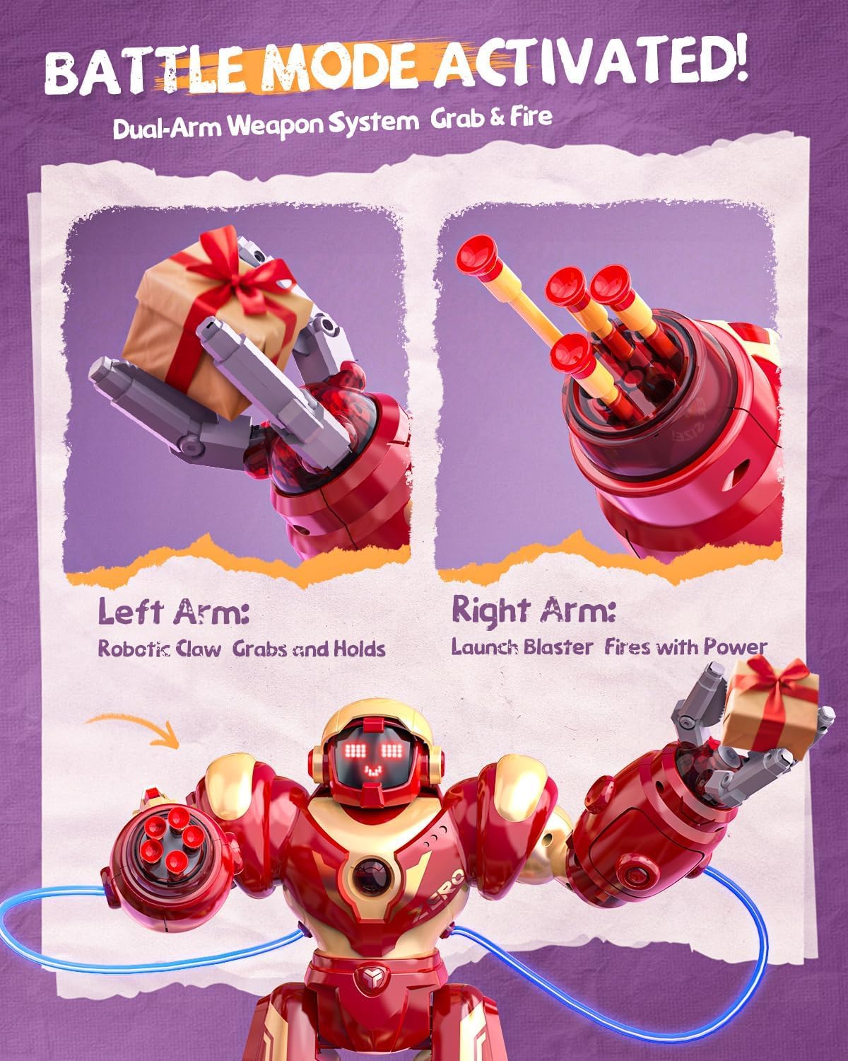 Holyton 5088 Smart Robots for Kids,Large STEM Programmable RC Robot, with Voice Control,APP Control,LED Eyes,Ideal Gift for 4 5 6 7 8 9 Years Old Boys and Girls