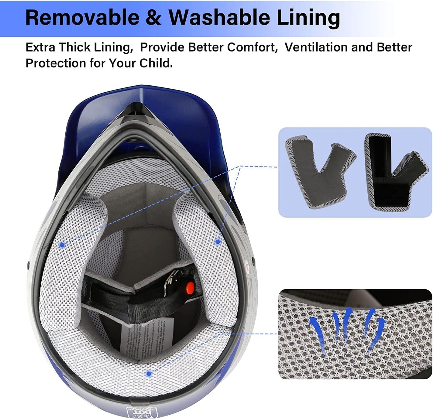 TCMT Dot Youth & Kids Motorcycle Off-Road Helmet Full Face Motocross Street Dirt Bike Mountain Bike BMX MX ATV Helmet+Goggles+Gloves New