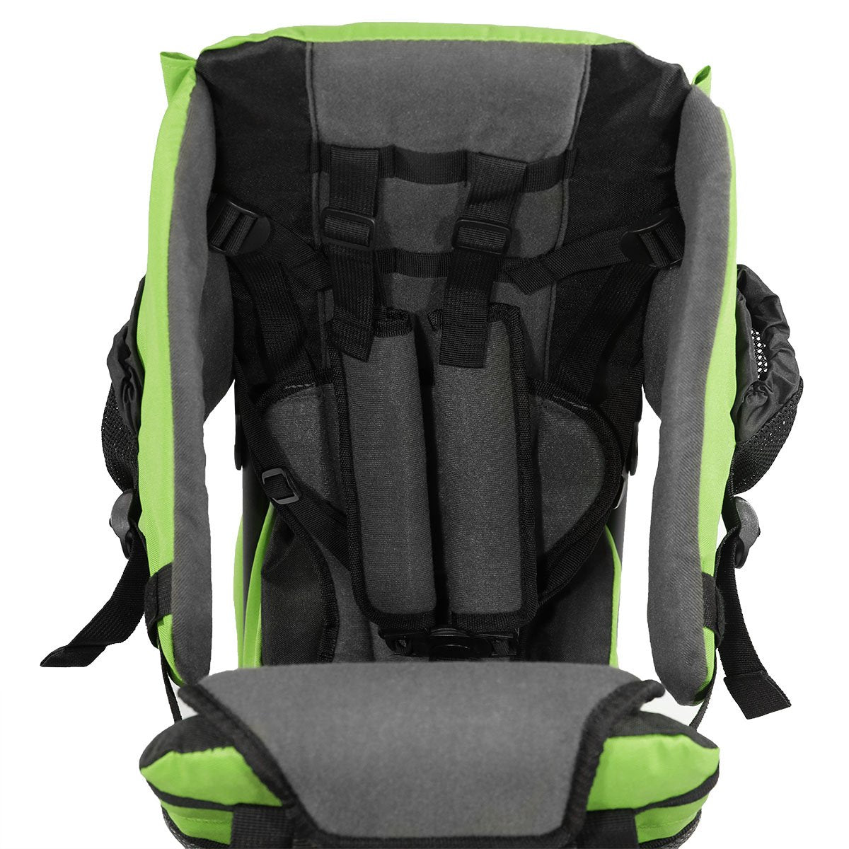 ClevrPlus Cross Country Baby Backpack Carrier, Green, Toddler Hiking Backpack with Comfortable Seat, Adjustable Straps & Belt, Foldable Frame Lightweight Large Capacity Child Carrier for Outdoor