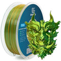 Geeetech 3D Printer Silk PLA Dual Color Filament, Metal-Like Shiny Silk Filament 1.75mm 1kg (2.2lbs) Spool, Dimensional Accuracy +/- 0.02 mm, Silk Yellow Green