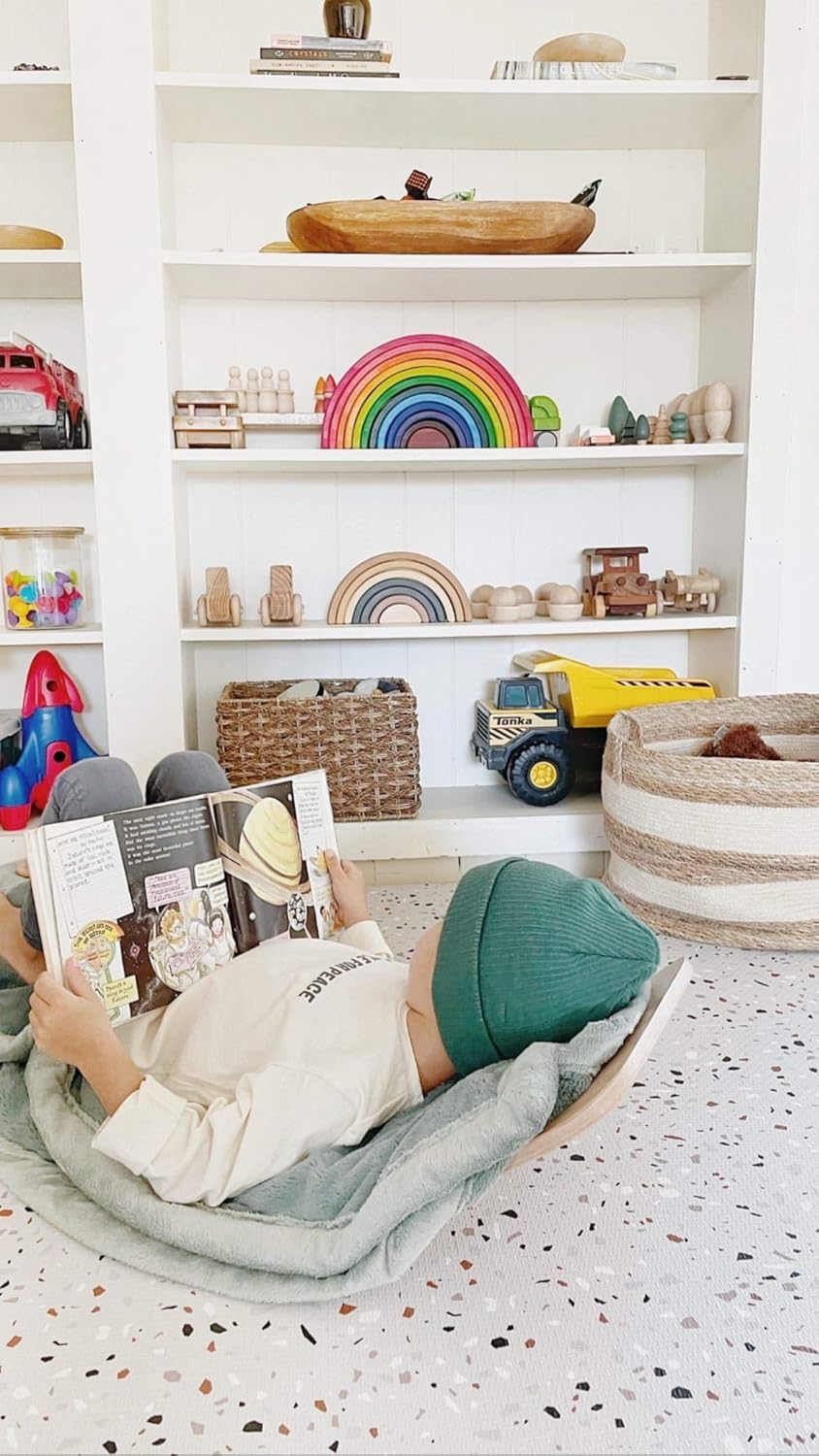 Yay Mats Stylish Extra Large Baby Play Mat. Soft, Thick, Non-Toxic Foam Covers 6 ft x 4 ft. Expandable Tiles with Edges Infants and Kids Playmat Tummy Time Mat