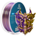 Geeetech Silk PLA Filament 1.75mm Silk Dual Color Filament, Coextrusion Dichromatic Metal-Like Shiny Consumable 1kg (2.2lbs) 1 Spool, Dimensional Accuracy +/- 0.02 mm, Gold Purple