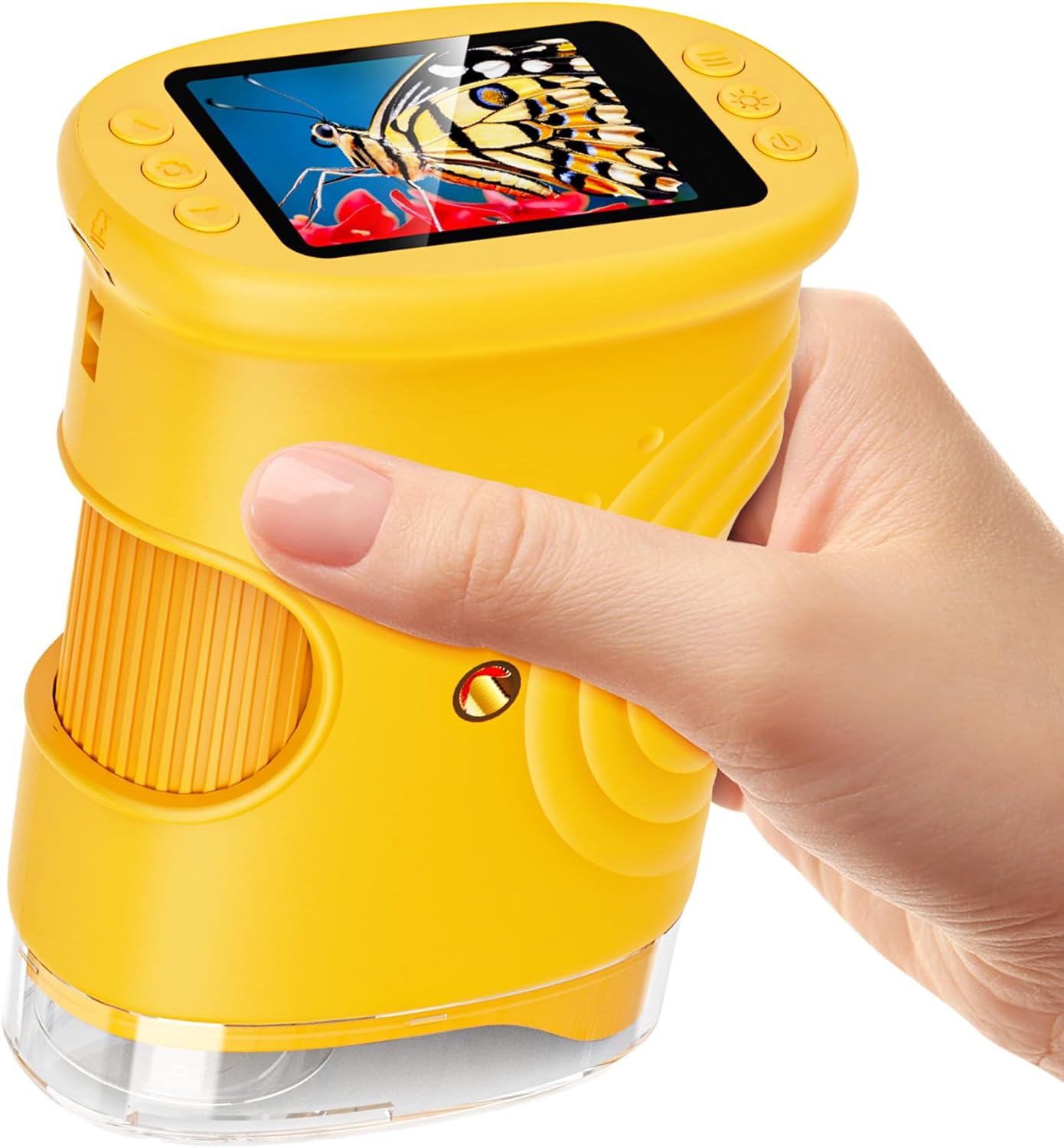 Microscope for Kids - 1000X Kids Handheld Pocket Microscope with 4K 2.0 IPS Screen, Portable Photo & Video Miniscope for Education Birthday Gift for Children Ages 3-10 Boys Girls Toys