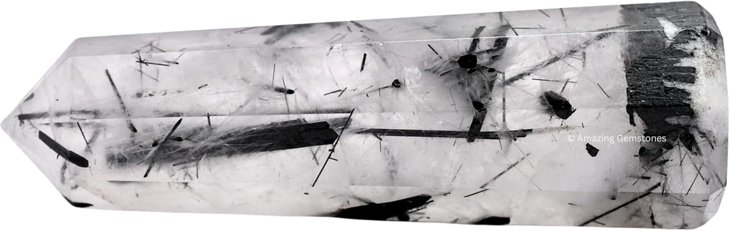 Amazing Gemstone Black Rutilated Quartz Crystal Towers ~ Natural Healing Crystal Point Obelisk for Reiki Healing & Crystal Grid (2" to 3" Inch)