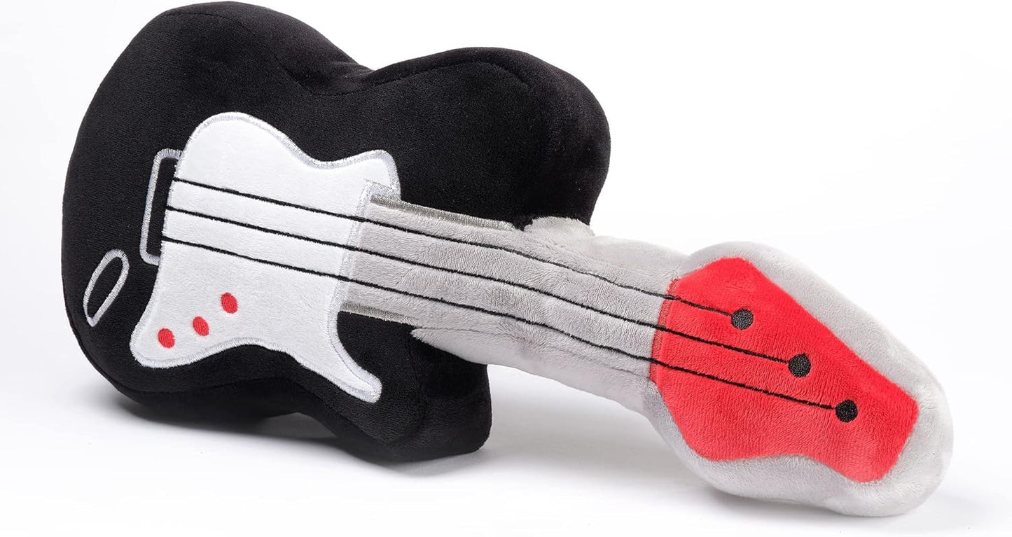 Lambs & Ivy Rock Star Plush Guitar Instrument Stuffed Toy - Gray/Black
