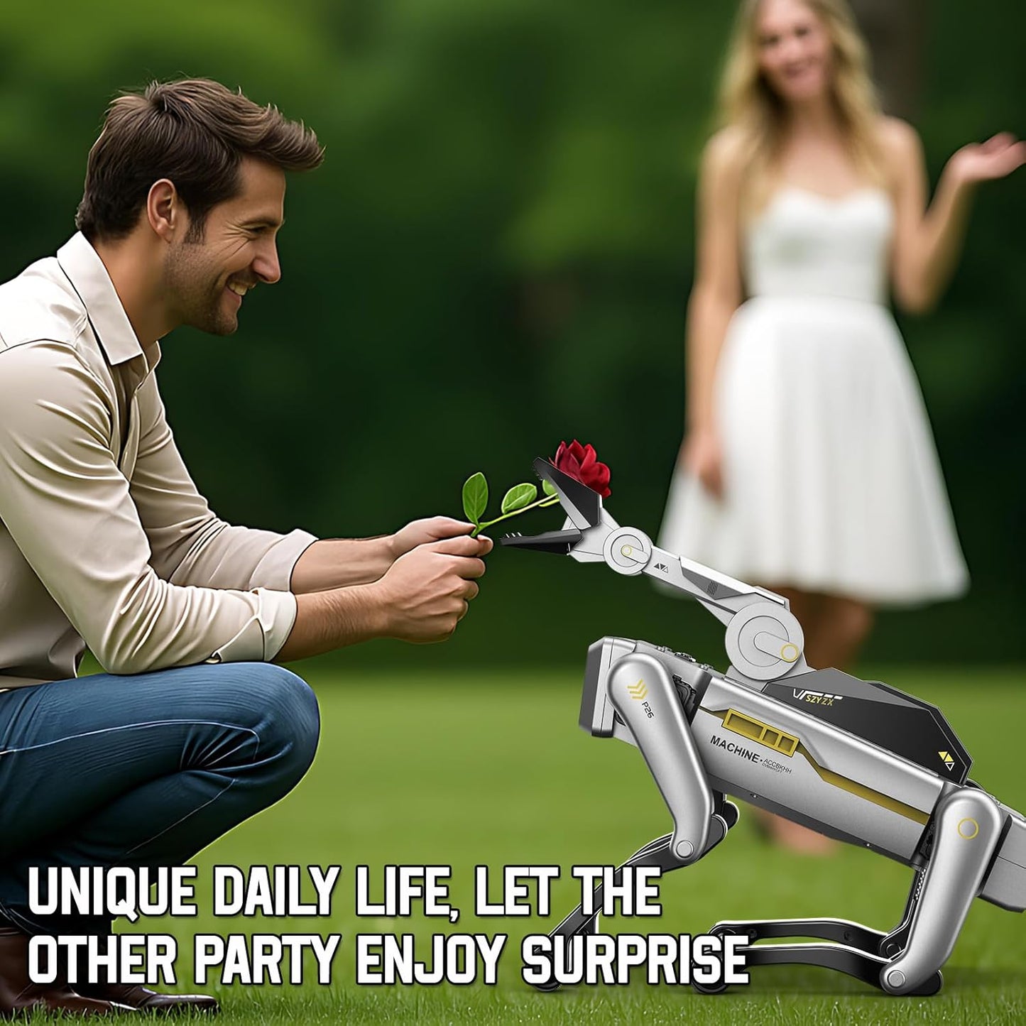 Smart Robot Dog Robotic Puppy Dog with Clamp Arm, 20+ Interactive Voice Commands Actions Programming AI for gripping STEM Pet, Durable ABS Design USB Fast Rechargeable Companion Gift for Kids Adults