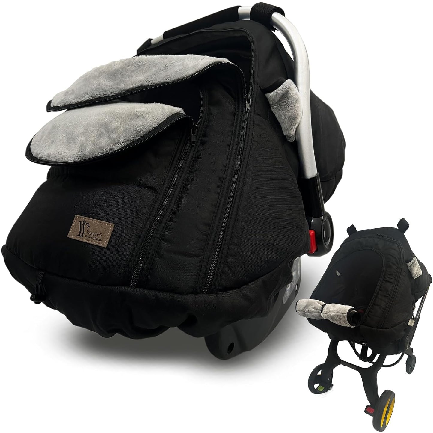 Car Seat-Covers for Babies Winter - Heavy-Warm Baby Car Seat Cover for Boy Girl Cold Weather Shield Protection,Waterproof Covers Windproof Keep Baby Cozy with Earflap for More Breathable