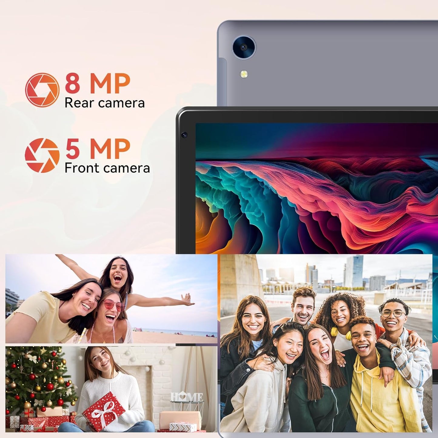 Tablet,10.1" Android Tablet with Octa-core Processor 24GB RAM 128GB ROM HD IPS Touchscreen 8H Battery, Wi-Fi 6, BT 5.0, Dual Camera, Android 15 Tablets 2025