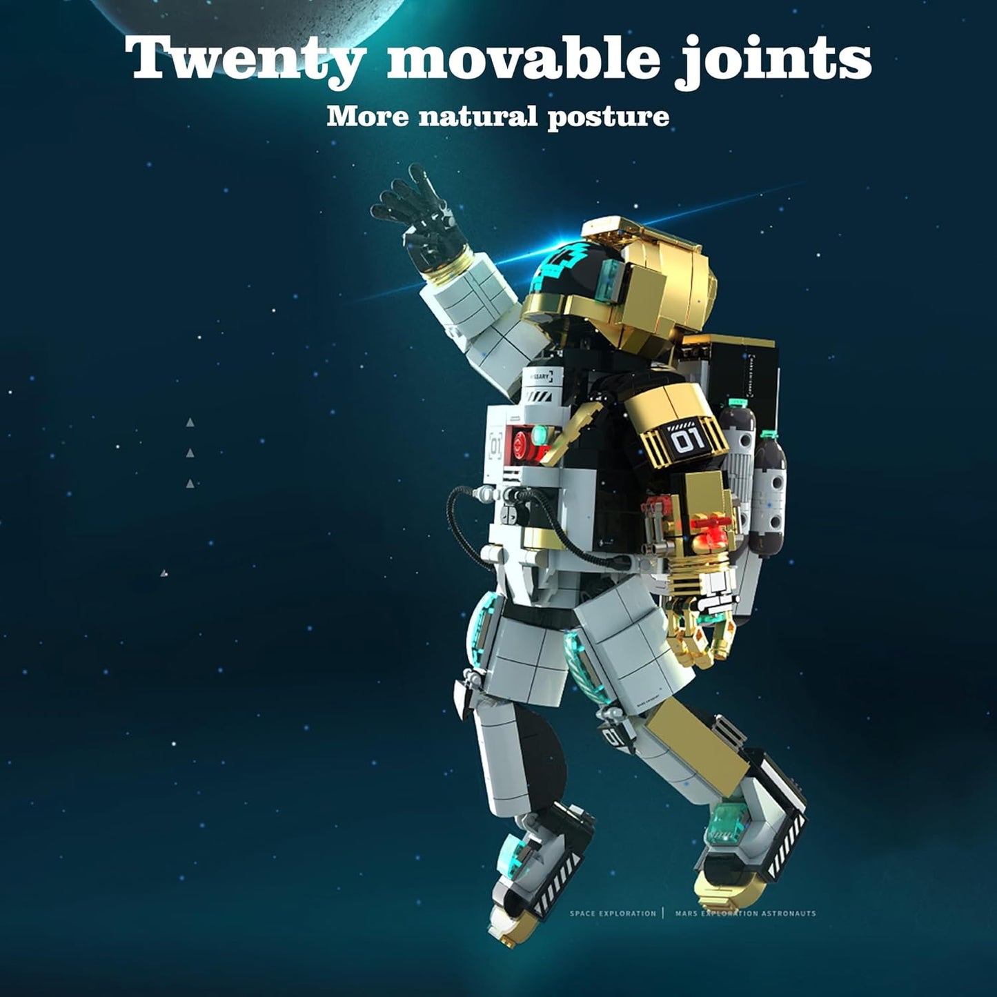 Space Explorer Building Toys, （1112 Pieces） Interchangeable Forms, for Ages 8+,can Favorite or Display，Space-Compatible, A Gift for Boys！