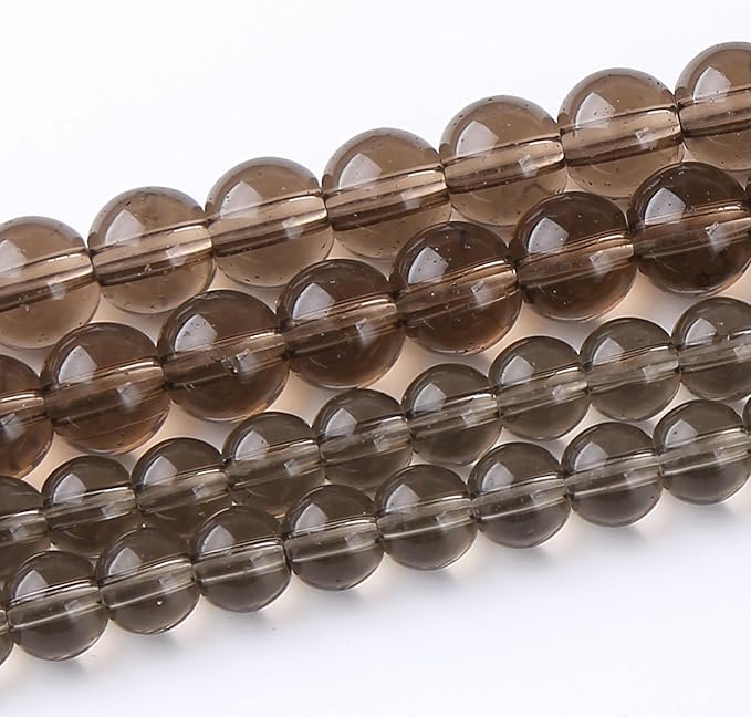 Tawny Glass Stone Beads Gemstone Round Crystal Energy Jade Beads Stone Beads for Jewelry Making DIY Bracelet Necklace Jewelry Making 1 Strand 15.5inch 32PCS 12MM