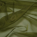 VDS Olive Green Organza Fabric, 50 Yards Continuous, 45” Wide, Wedding Party Decoration Iridescent Crystal Sheer Shiny Organza Tulle Bridal Dress DIY Crafts Costume Sewing Backdrop Arch Cloth