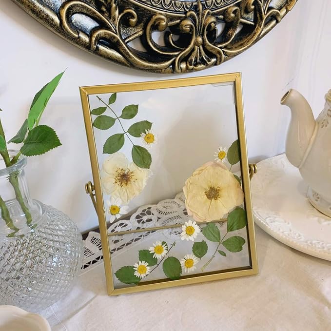 15 Types 48pcs Real Dried Pressed Flowers Leaf Plant Herbarium for DIY Resin Jewelry Making Floral Decors (Pink)