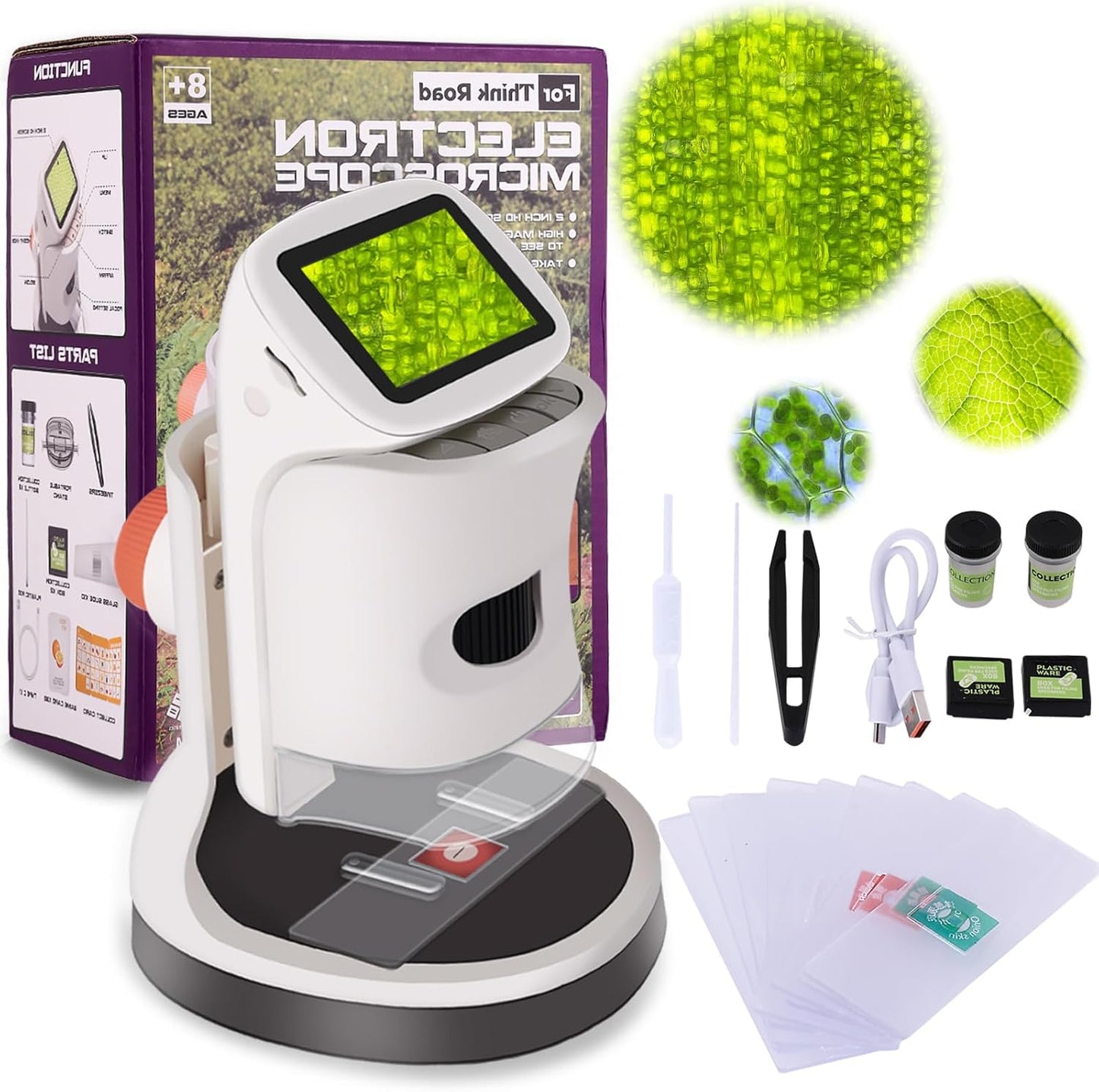 Microscope for Kids, 1000x Handheld, 2.0-inch Color Screen, Portable Educational Gift, Children's Microscope for 8-12 Year Olds