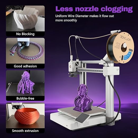 Silk PLA Filament 1.75mm Black Purple Dual Color PLA 3D Printer Filament 2 in 1 Coextrusion 1KG Spool(2.2lbs) 3D Printing Filament Dimensional Accuracy +/- 0.03mm Fits for Most FDM 3D Printers