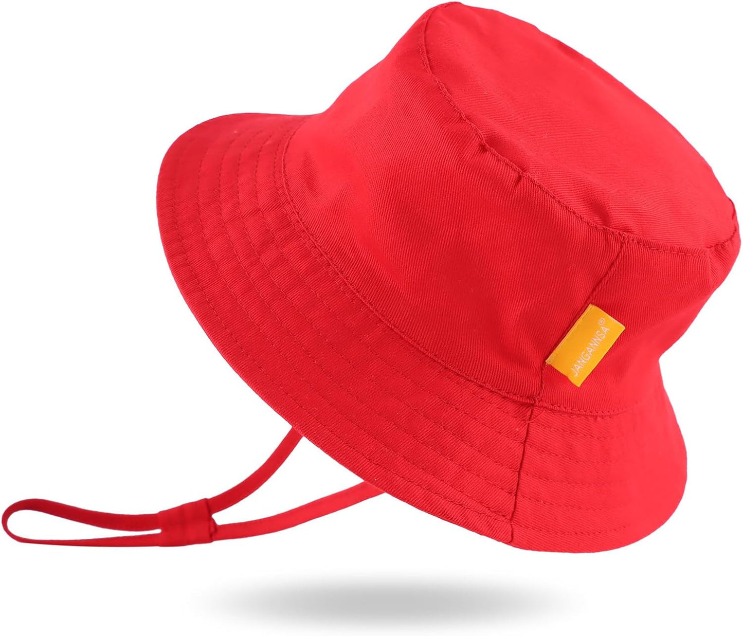 JANGANNSA Cotton Baby Sun Hat Infant Toddler Boys Girls Bucket Hats Summer Sun Protection Kids Beach Caps