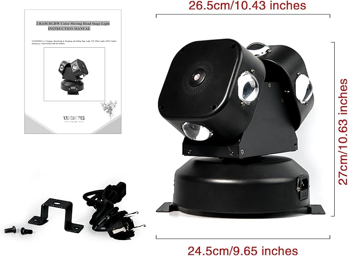 Moving Head DJ Light DMX 512 Strobe Lighting LED with Sound Activated Party RGBW Beam Lights Stage Lighting for Events KTV Disco Wedding Concert Festival (8LED Professional DJ Light w/Special Lights)