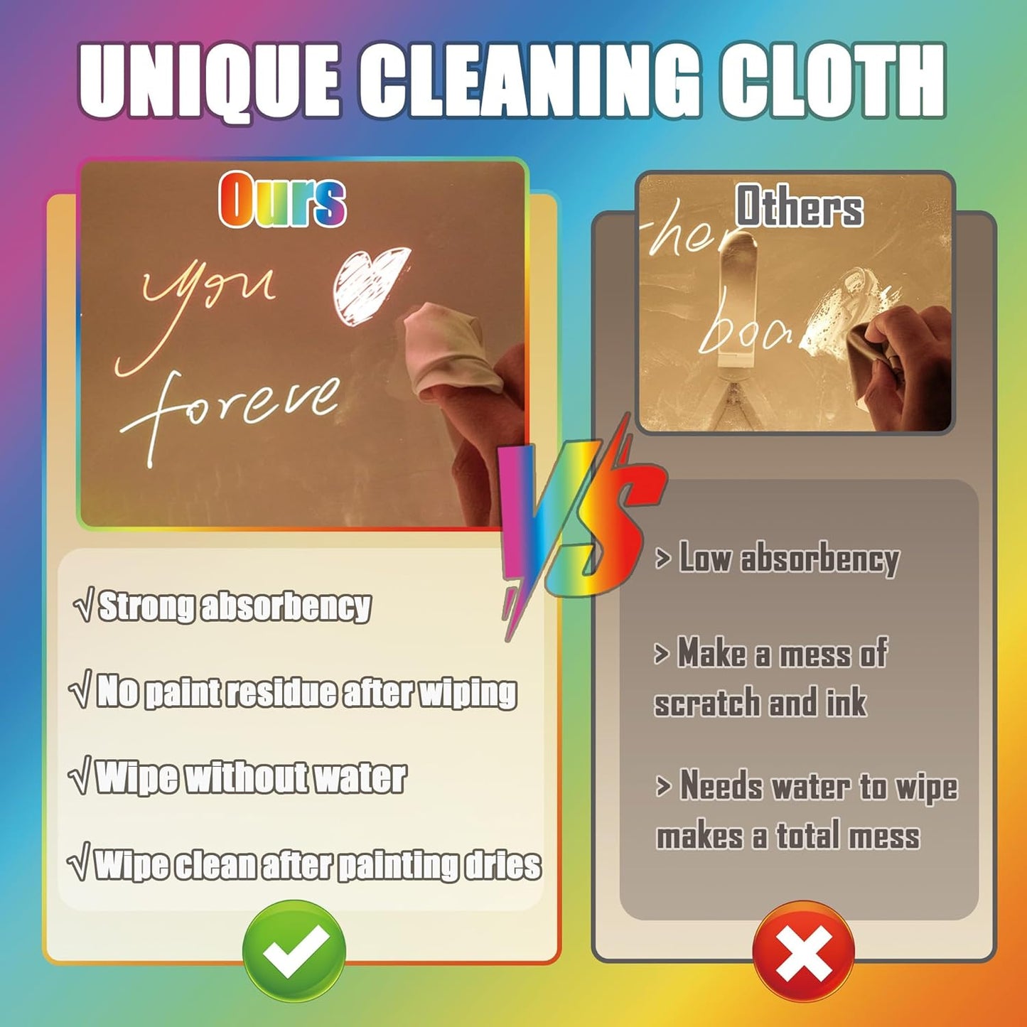 LED Note Board with Colors, Glass Led Drawing Board with 12 Colors & 320 Dynamic Effects, Light Up Drawing Board with 12 Pens, Cleaning Cloth & Gloves, 11.81’’X7.87’’