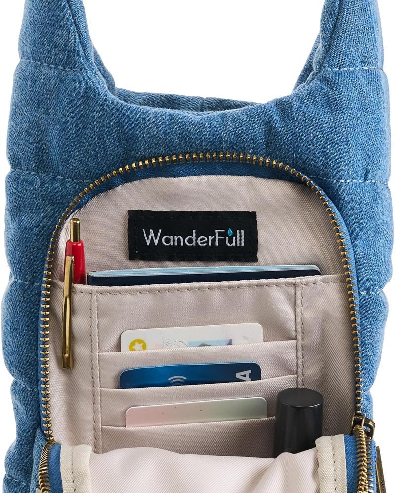 WanderFull® Original HydroBag® Collection, Water Bottle Holder w/Strap & Phone Pocket, Hands-Free Crossbody Water Bottle Bag