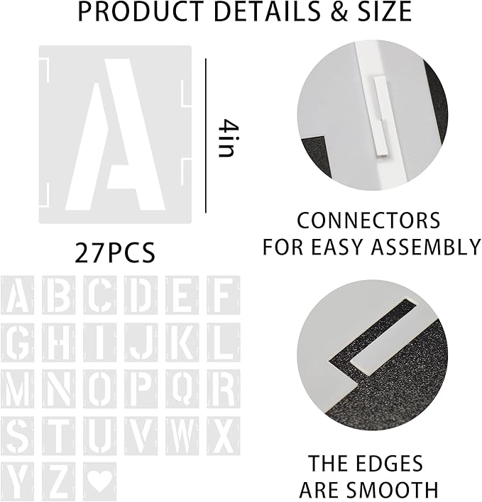 20 PCS Burlap Banner with 27 PCS Letters Stencil DIY Customizable Birthday Party Banners Decorations for Wedding, Camping