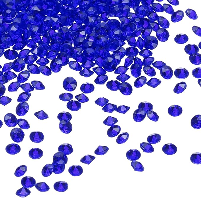 uxcell 10000Pcs Wedding Table Scatter Confetti Fake Crystals Acrylic Diamonds Rhinestones Vase Fillers Gems for Crafts,Table Centerpiece Decor, Bridal Shower Party (Dark Blue, 3mm)