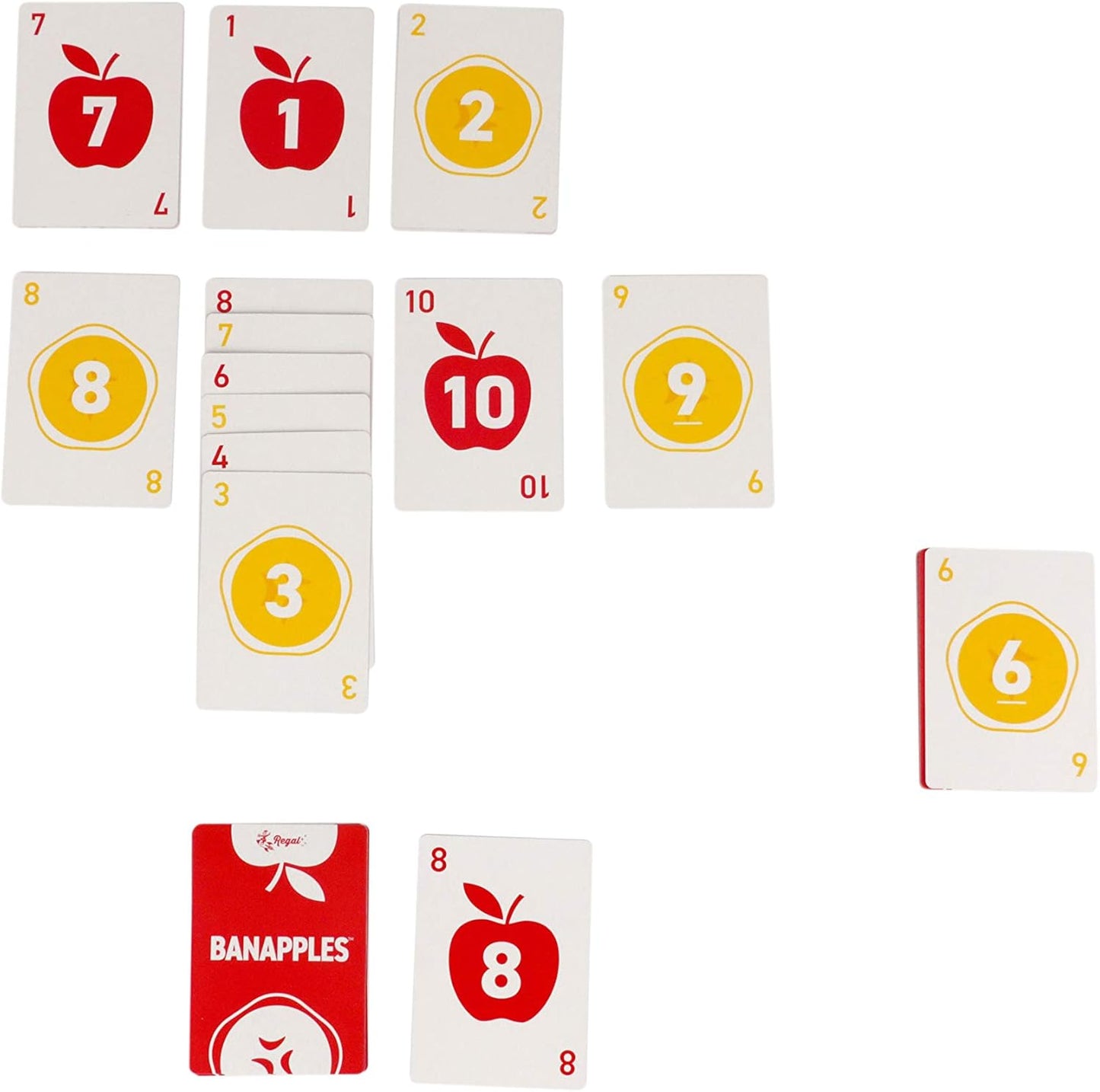 Regal Games Banapples Fun Card Game Set for Kids, Teens & Adults - 2-4 Player Card Games - Fun & Travel Playing Cards for Game Night (4 Decks, 40 Cards Each)