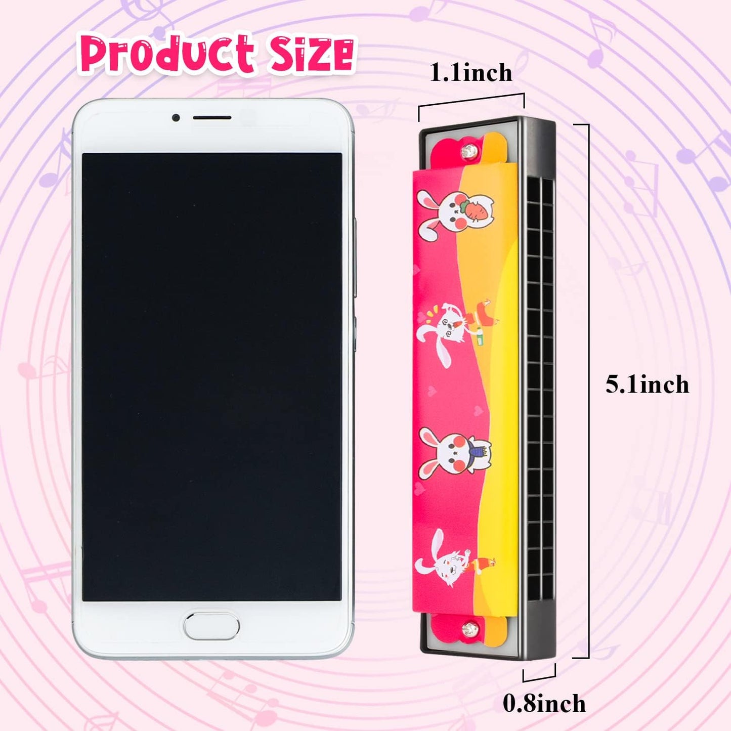 12 Styles Harmonica for Kids, Lightweight Harmonicas with Double Row of 16 Holes, Harmonica for Toddler, Kids, Adult Beginners' Musical Instrument Toy Gift (Over 3 Years Old)