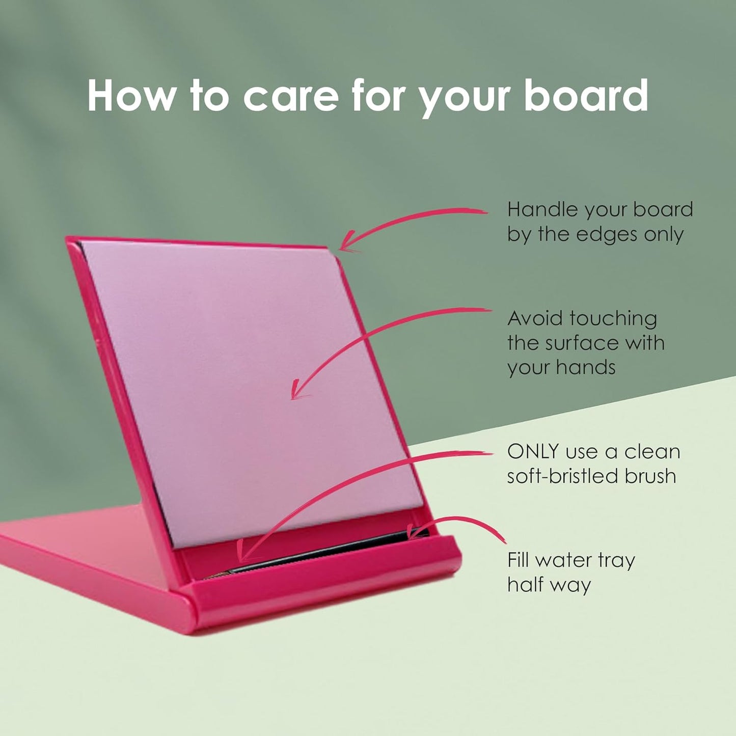 Mini Buddha Board, 5-inch x 5-inch, Pink