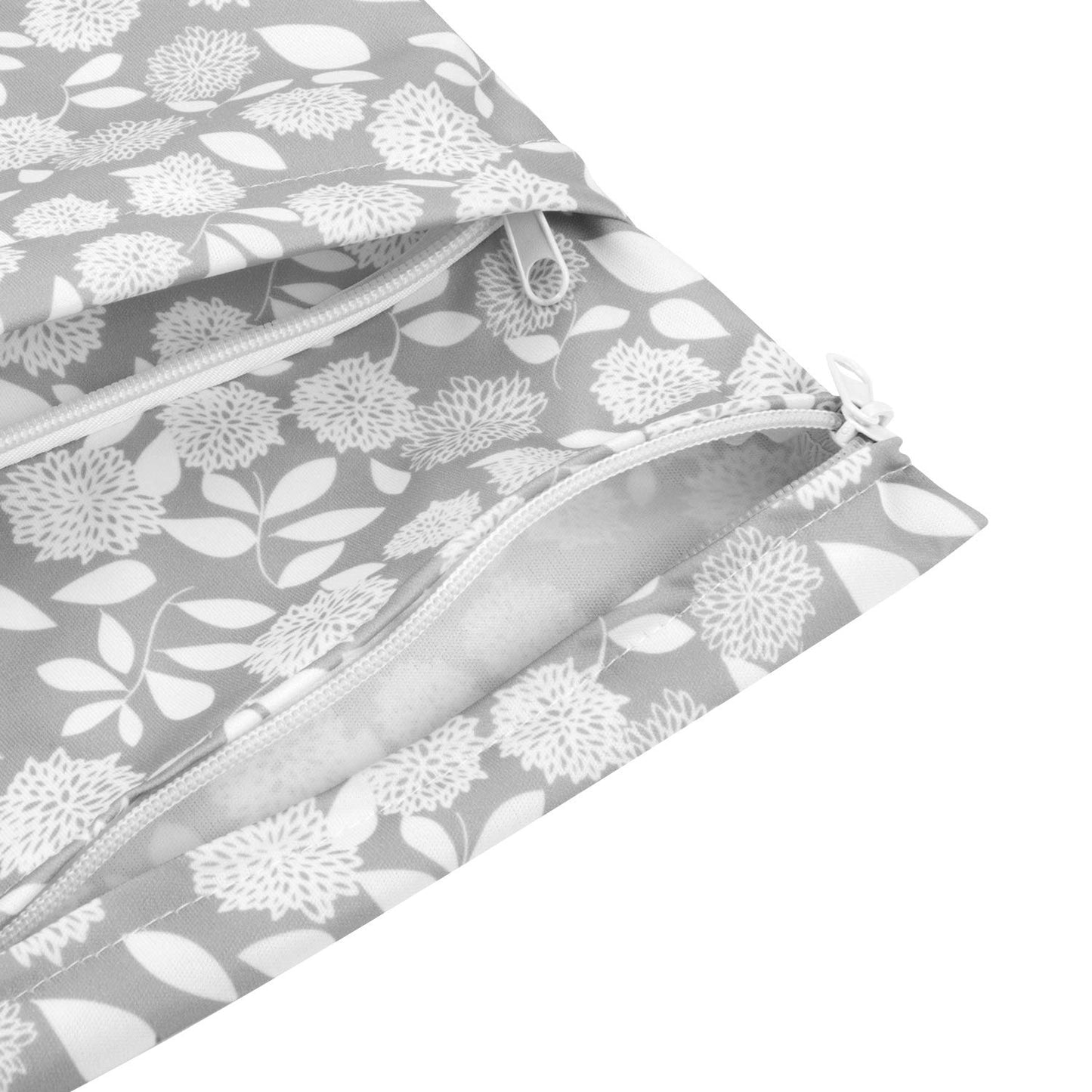 ALVABABY 2pcs Cloth Diaper Wet Dry Bags Waterproof Reusable with Two Zippered Pockets Travel Beach Pool Daycare Soiled Baby Items Yoga Gym Bag for Swimsuits or Wet Clothes LZ0506