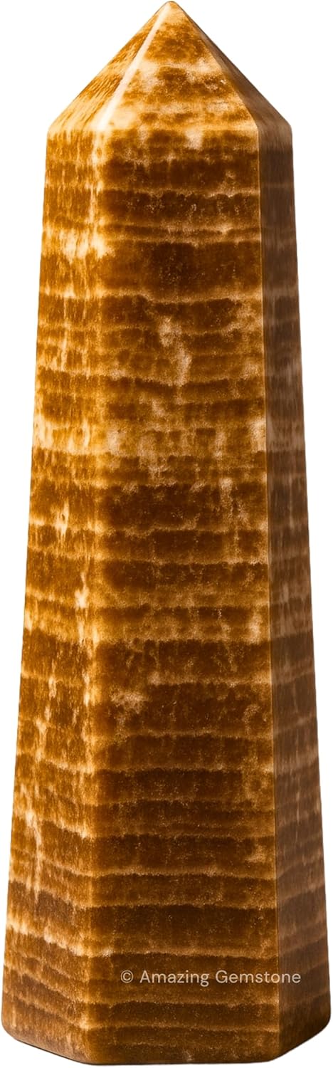 Amazing Gemstone Aragonite Crystal Towers ~ Natural Healing Crystal Point Obelisk for Reiki Healing and Crystal Grid (3- Inch)