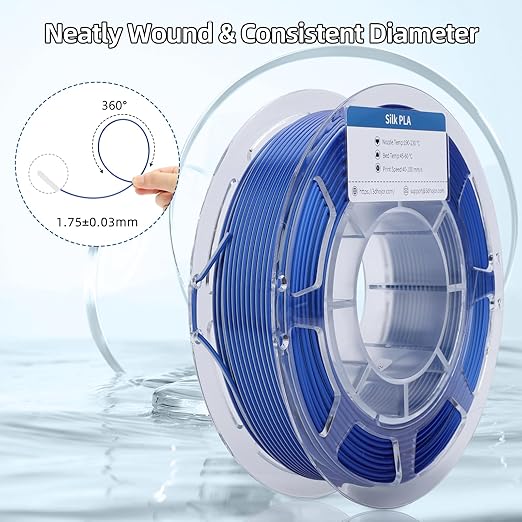 3D Printer Filament Bundle, Silk PLA Filament 1.75mm, Dual Color Filament 200gX 4 Spools Silk Filament Bundle Multicolor