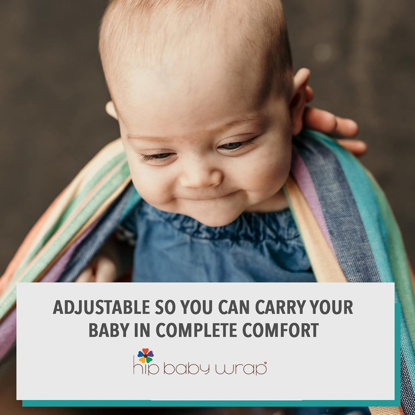 Hip Baby Wrap Ring Sling Baby Carrier for Infants and Toddlers - Beautiful, 100% Soft Cotton Baby Wraps Carrier for Babies 8-35 lbs - Perfect Baby Shower Gifts Moms and Dads - Nursing Cover (Ocean)