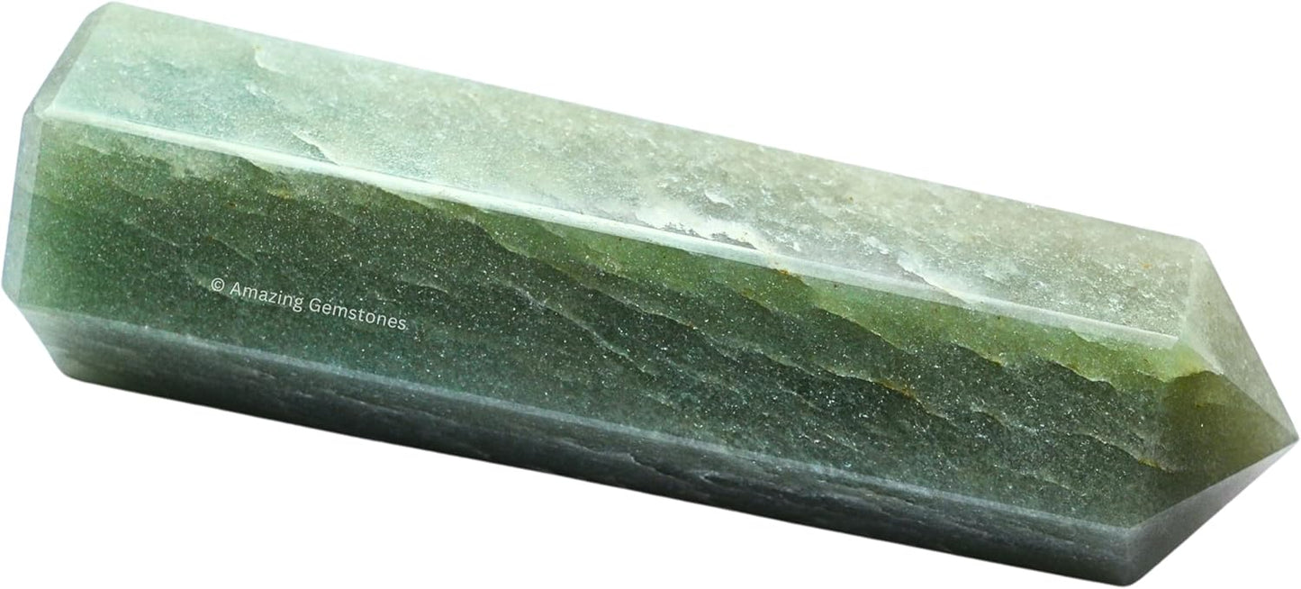 Amazing Gemstone Large Green Aventurine Crystal Towers ~ Natural Healing Crystal Point Obelisk for Reiki Healing and Crystal Grid (5.5 to 6 INCH)