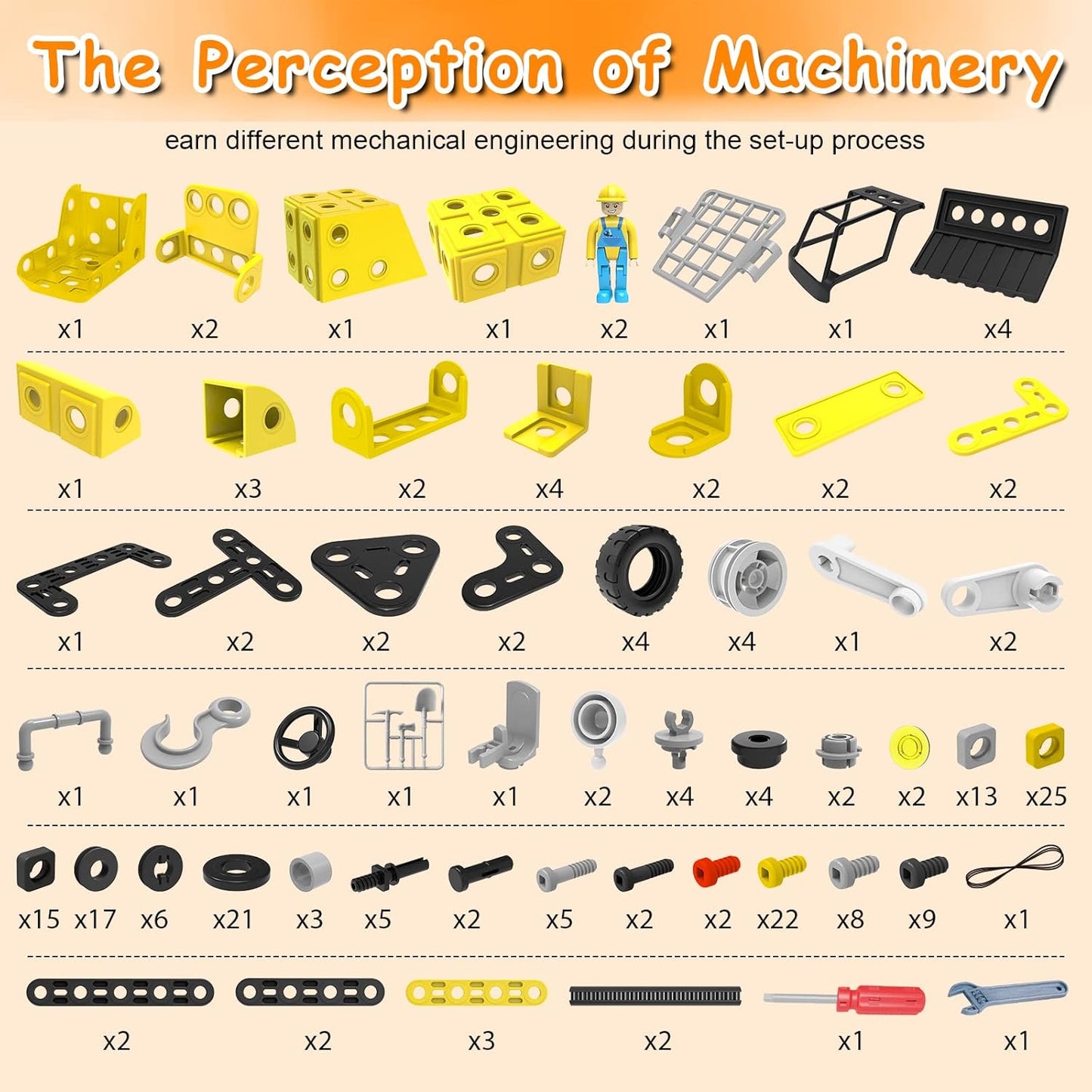 HOMETTER Building Toys for Age 5 6 7 8+ Year Old Boys Gift, 6 in 1 Engineering Toys, STEM Learning Toys Educational Building Set