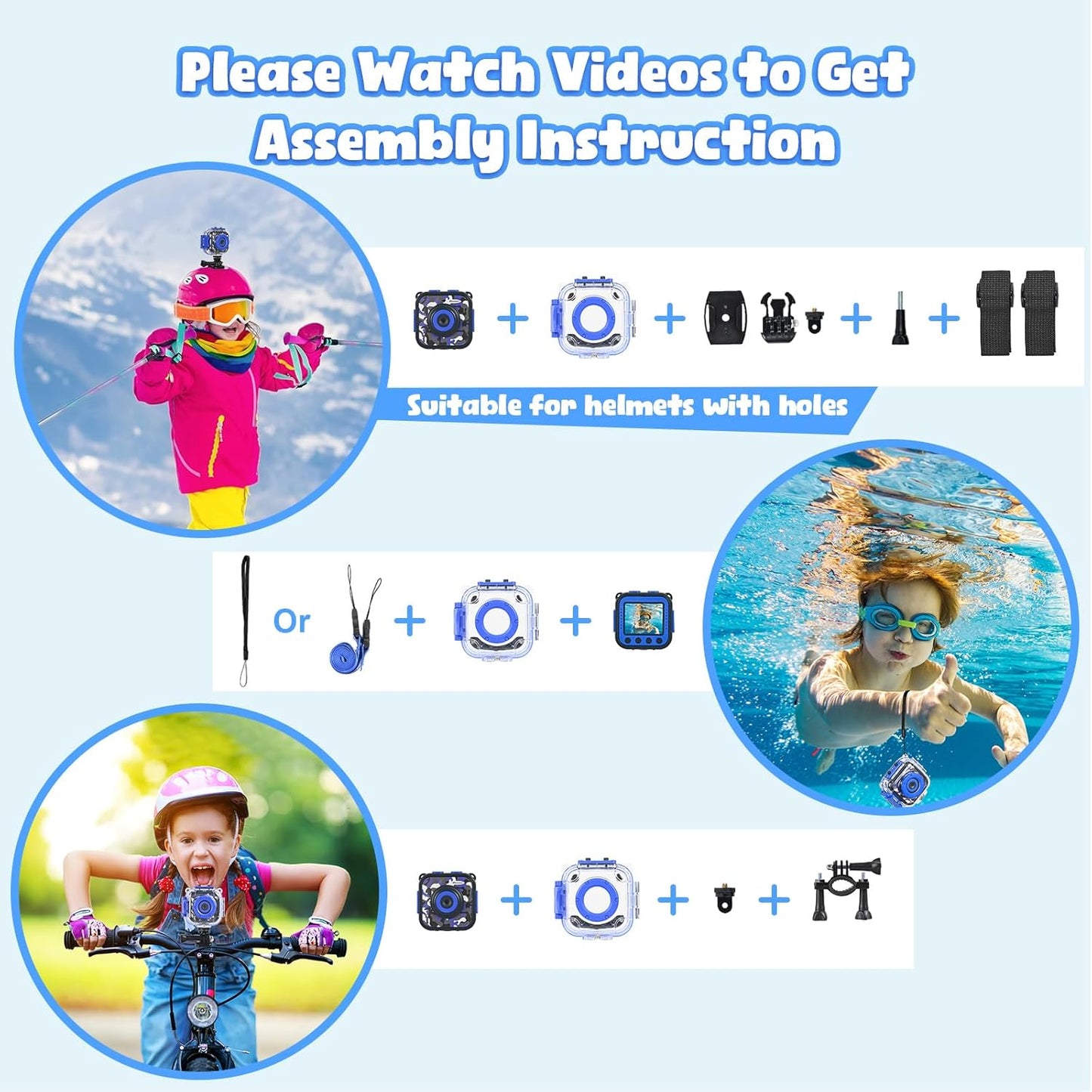 PROGRACE Kids Waterproof Camera for Boy Toys -Waterproof Digital Camera Underwater Video Cameras for Boys Kids Age 3-14 Year Old Birthday Presents with 32GB Card