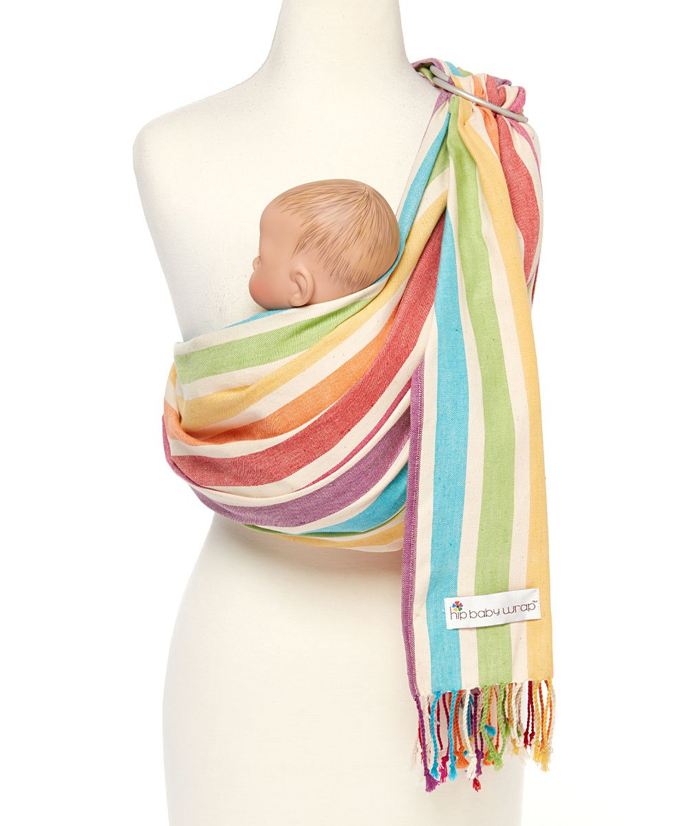 Hip Baby Wrap Ring Sling Baby Carrier for Infants and Toddlers - 100% Soft Cotton Baby Wraps Carrier for Babies 8-35 lbs - Perfect Baby Shower Gifts Moms and Dads - Nursing Cover (Mediterranean)