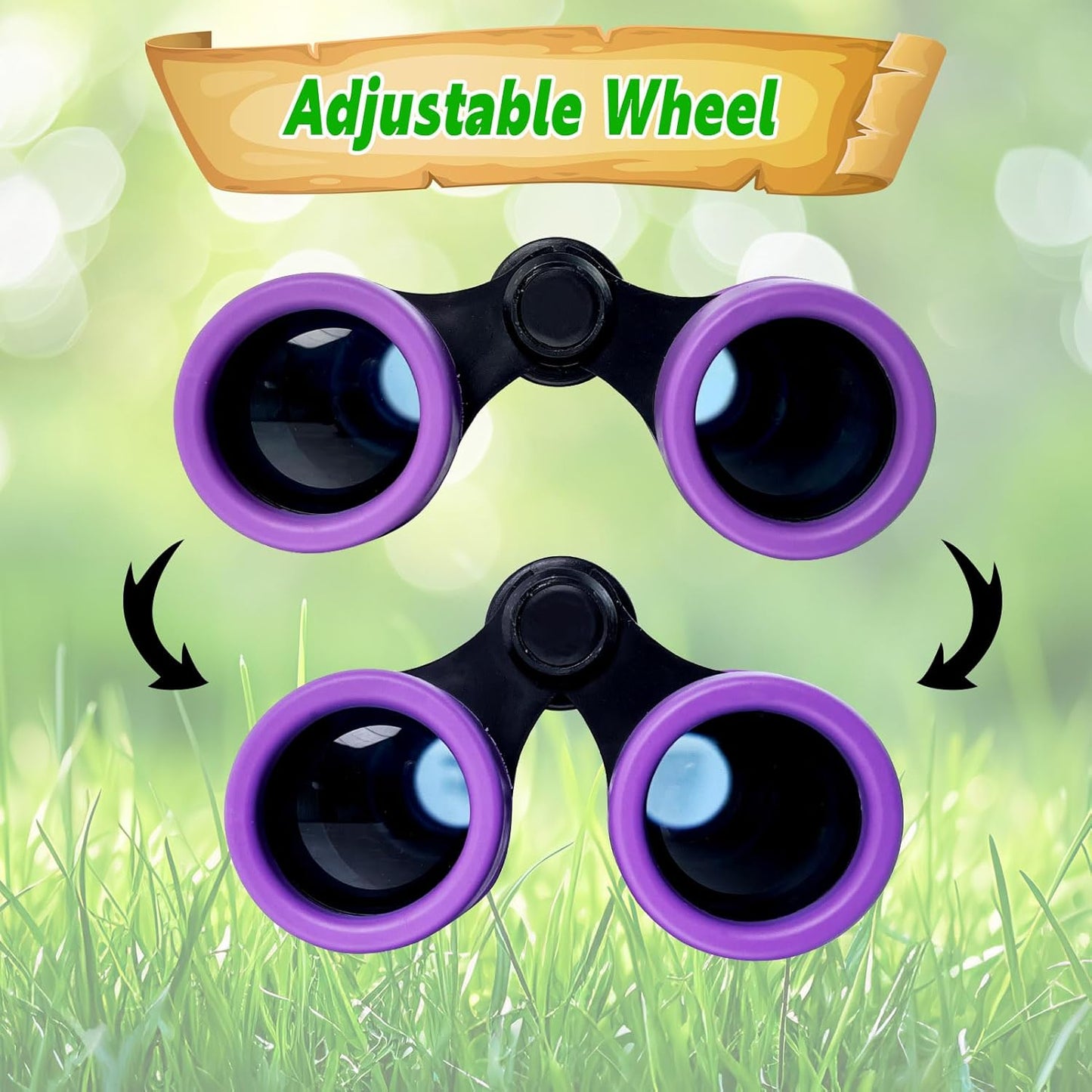 Binocular for Kids, Kids Binoculars for Ages 3-12 Boys Girls, Outdoor Gifts Toys for Kids- Perfect for Bird Watching, Camping, and Outdoor Exploration, Purple