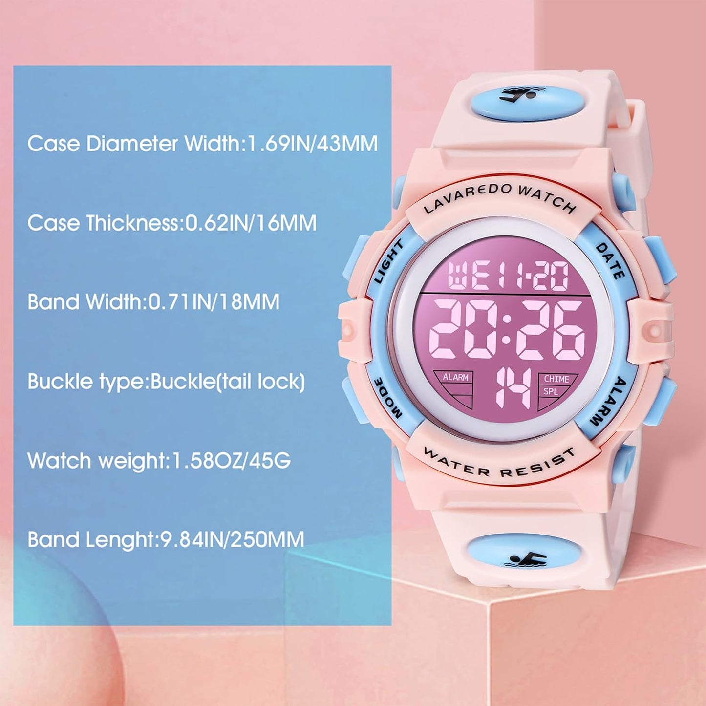 Kids Watch,Boys Watch for 3-15 Year Old Boys,Digital Sport Outdoor Multifunctional Chronograph LED 50 M Waterproof Alarm Calendar Analog Watch for Children with Silicone Band,Kids Gift