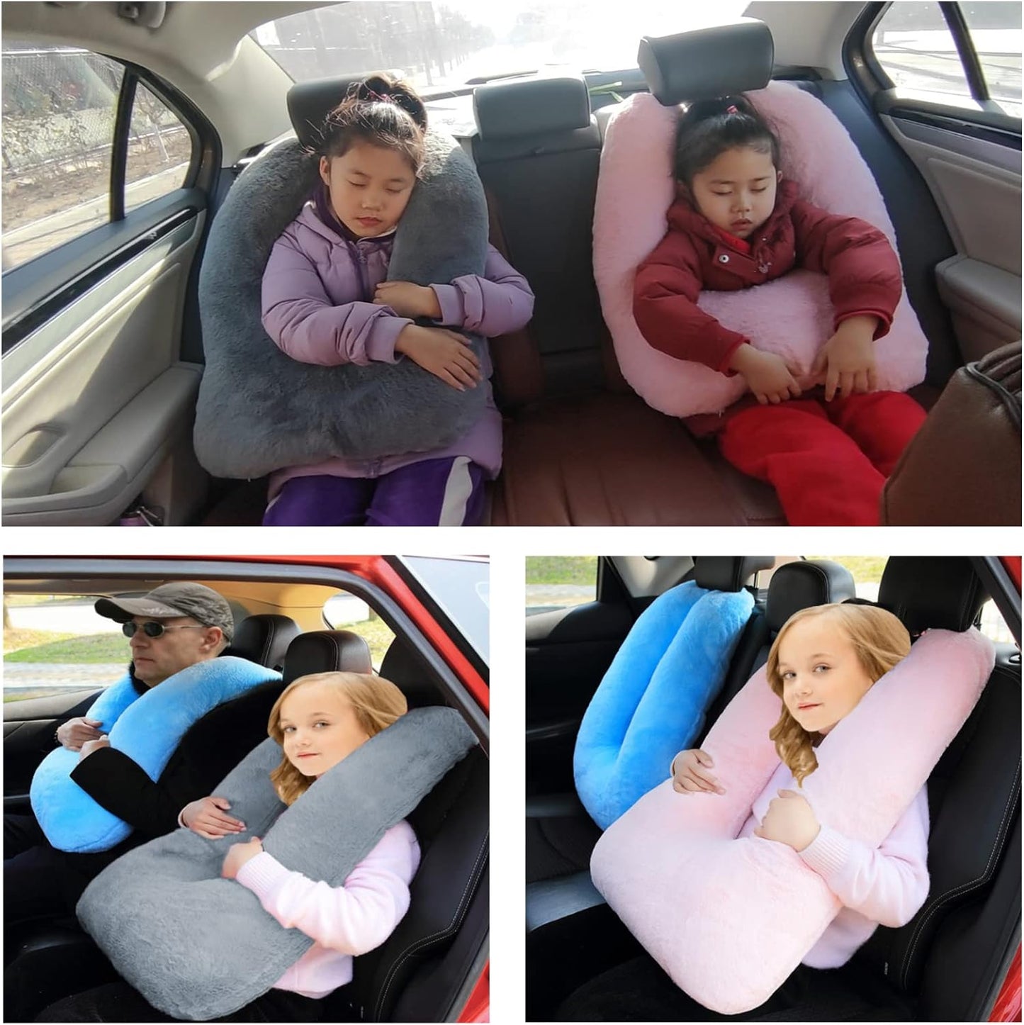 Travel Pillow Car Pillow Kid Car Sleeping The Sleeping Aid for Adults and Kids on Road Trips Kids Travel Pillow Emerald Green