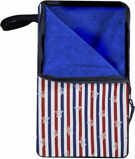 Wet Bag, Wet Dry Bag, Wet bag for swimsuit,Travel, Beach, Pool, Diapers, Dirty Yoga Gym Clothes, Waterproof Embedded Towel Wet Bag(Fleece)-Leakproof Wet Clothes Bag, Beach Travel Essentials