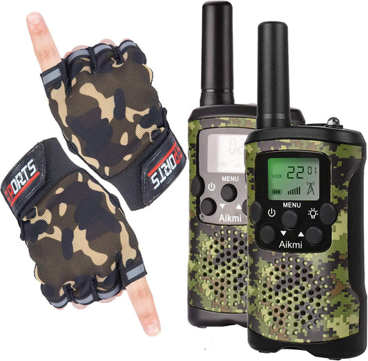 Kids Walkie Talkies Boys Toys Gifts for Kids Aged 5-12 Outdoor Toys 3 Miles Long Range 22 Channel 2 Way Radio fit Adventure Game Hunt Camp Toys 6 7 8 9 Years Old Boys Gifts